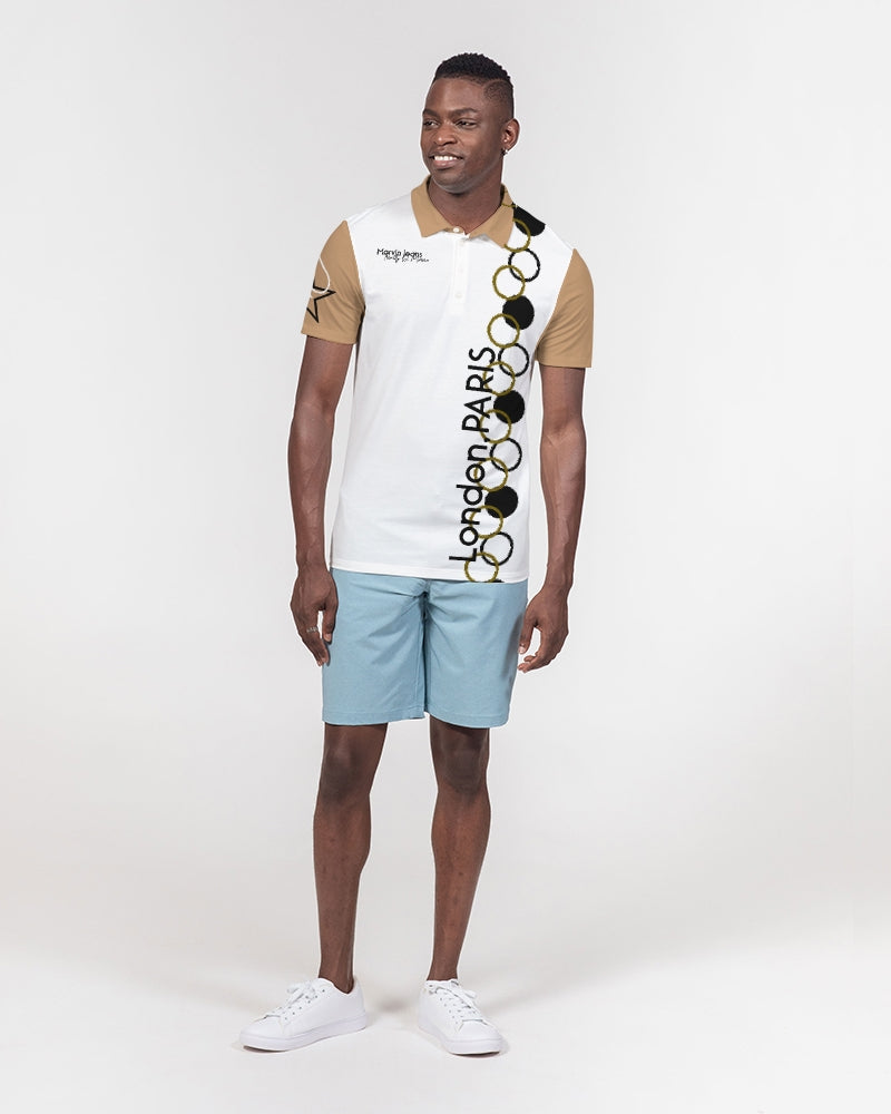 In da mix by Marvin Jeans and Trinity D Marvin Men's Slim Fit Short Sleeve Polo