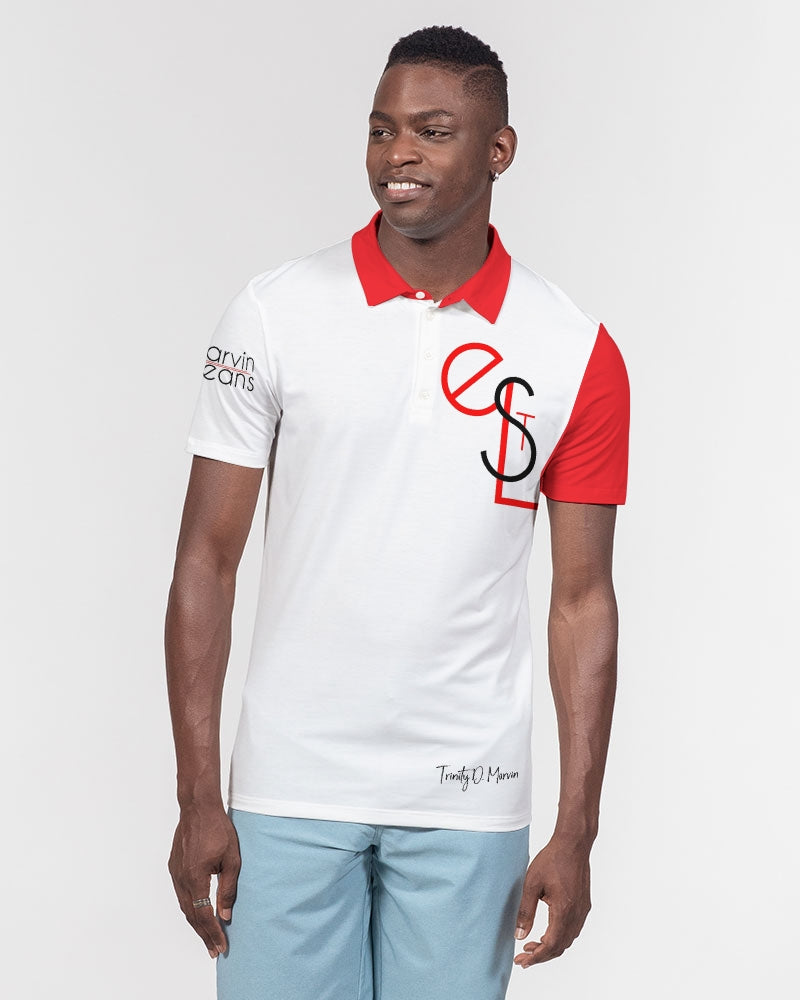 ESTL by Trinity D Marvin Men's Slim Fit Short Sleeve Polo