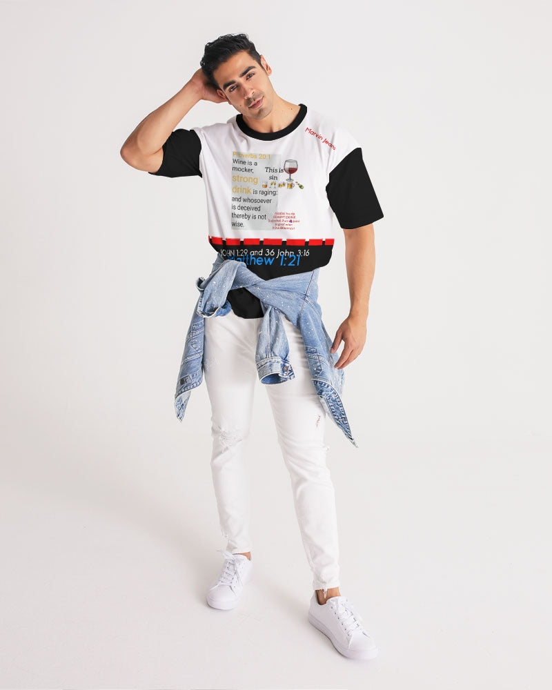 Gospel message on alcohol by Marvin Jeans and Trinity D. MARVIN Men's Premium Heavyweight Tee