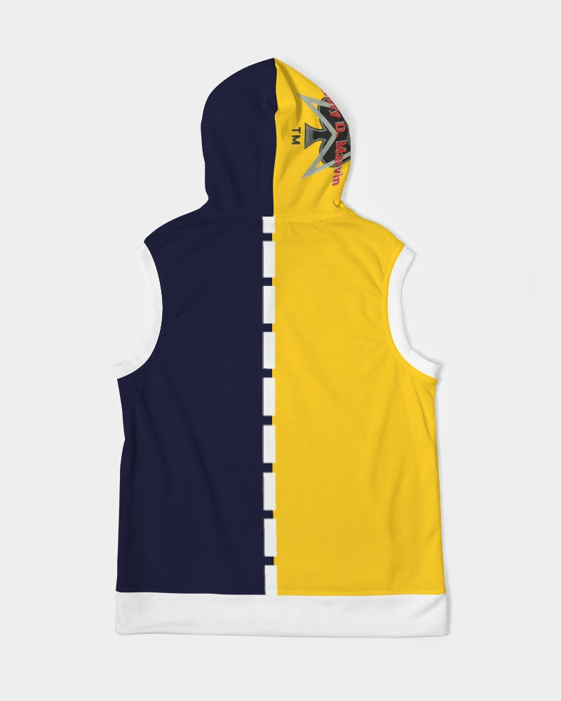 Yellow blue Men's Premium Heavyweight Sleeveless Hoodie