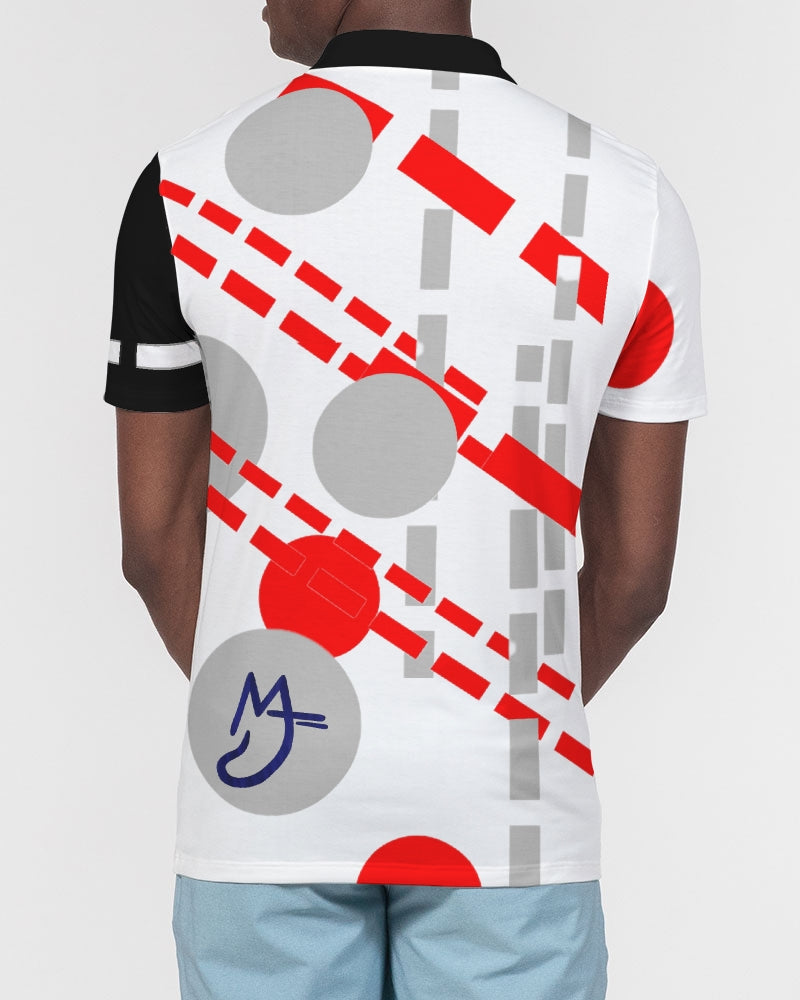 London Paris off grid by Marvin Jeans and Trinity D Marvin Men's Slim Fit Short Sleeve Polo