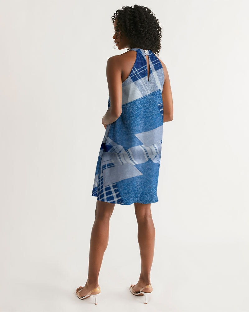 Denim Lemon Lime by Marvin Jeans and Trinity D Marvin Women's Halter Dress