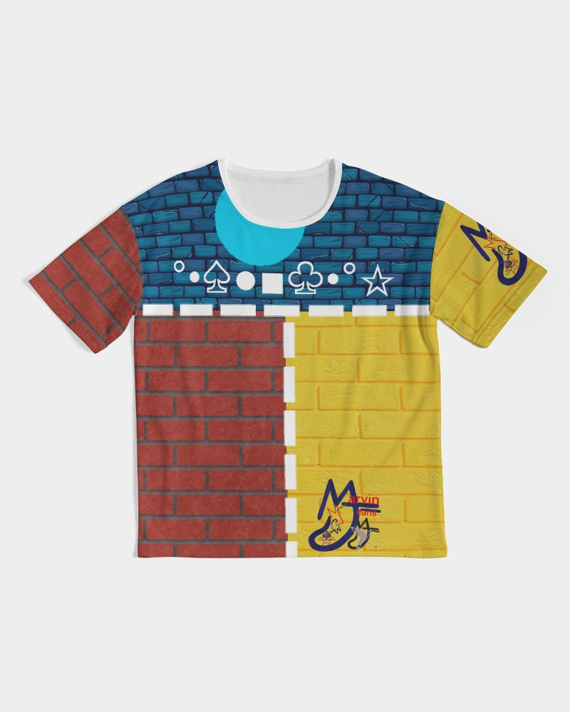 Brick city mix red, yellow ,blue by Marvin Jeans and Trinity D Marvin Men's Premium Heavyweight Tee