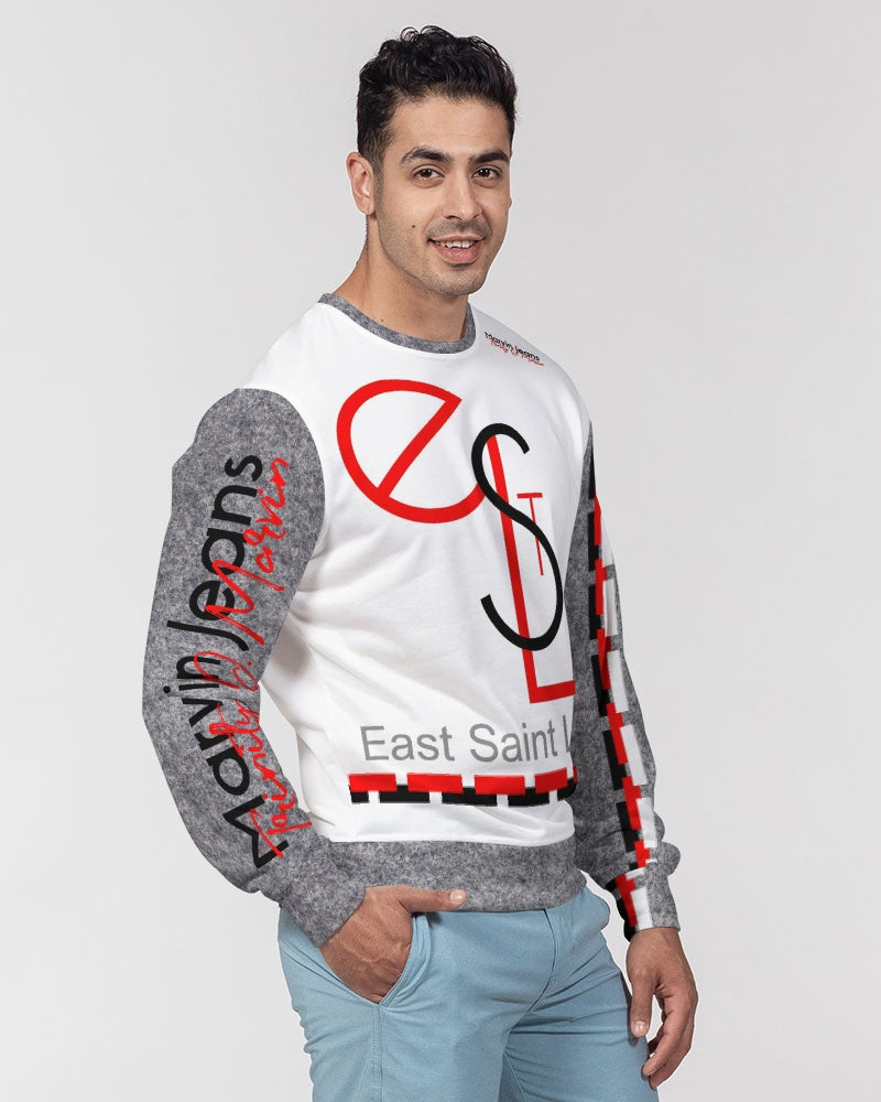 ESTL ,(wool) by Trinity D Marvin Men's Classic French Terry Crewneck Pullover