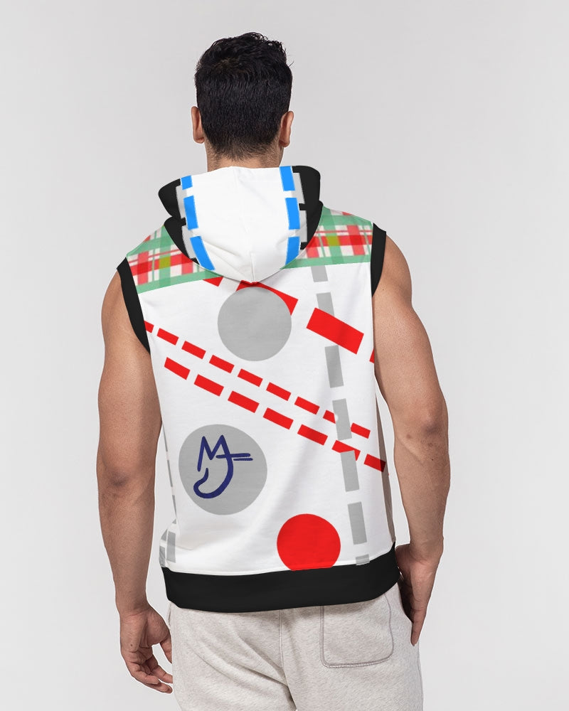London Paris off grid by Marvin Jeans and Trinity D Marvin Men's Premium Heavyweight Sleeveless Hoodie