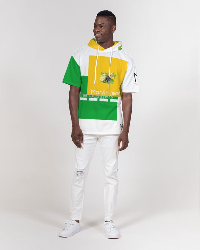 Lemon Lime by Marvin Jeans and Trinity D Marvin Men's Premium Heavyweight Short Sleeve Hoodie