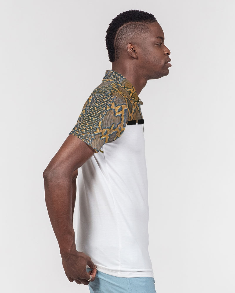 Calf print by Marvin JEANS Men's Slim Fit Short Sleeve Polo