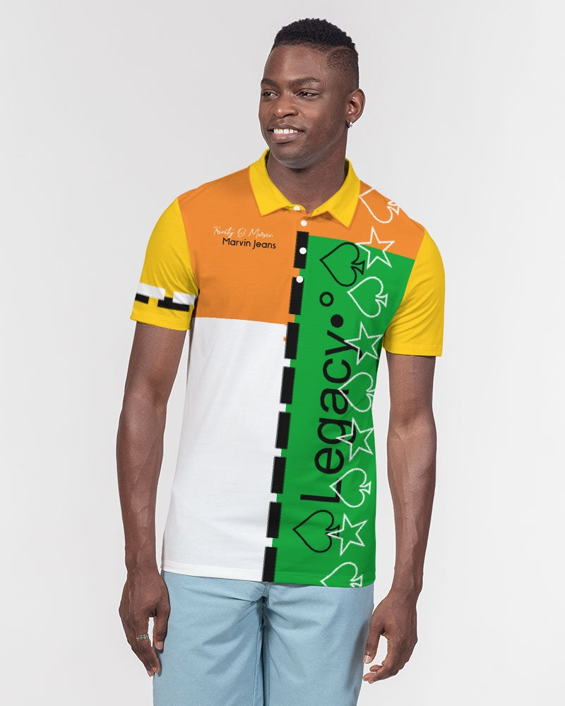 Crazy mix by Marvin Jeans and Trinity D Marvin Men's Slim Fit Short Sleeve Polo