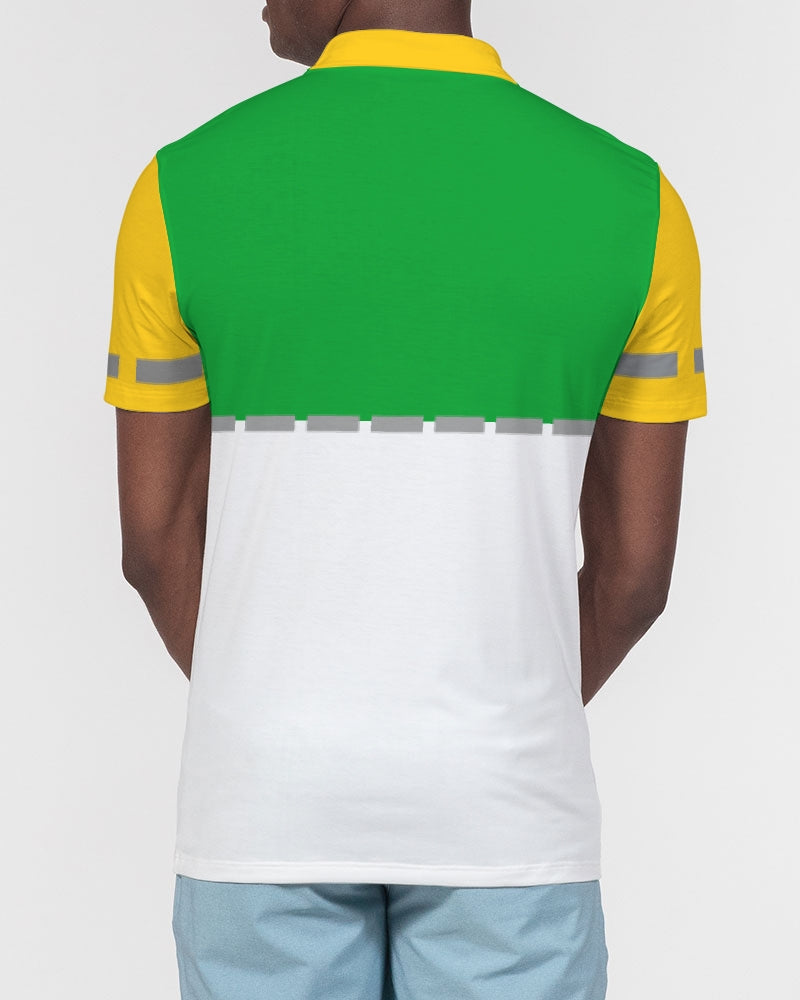 Lemon Lime Green Bay BY MARVIN JEANS Men's Slim Fit Short Sleeve Polo