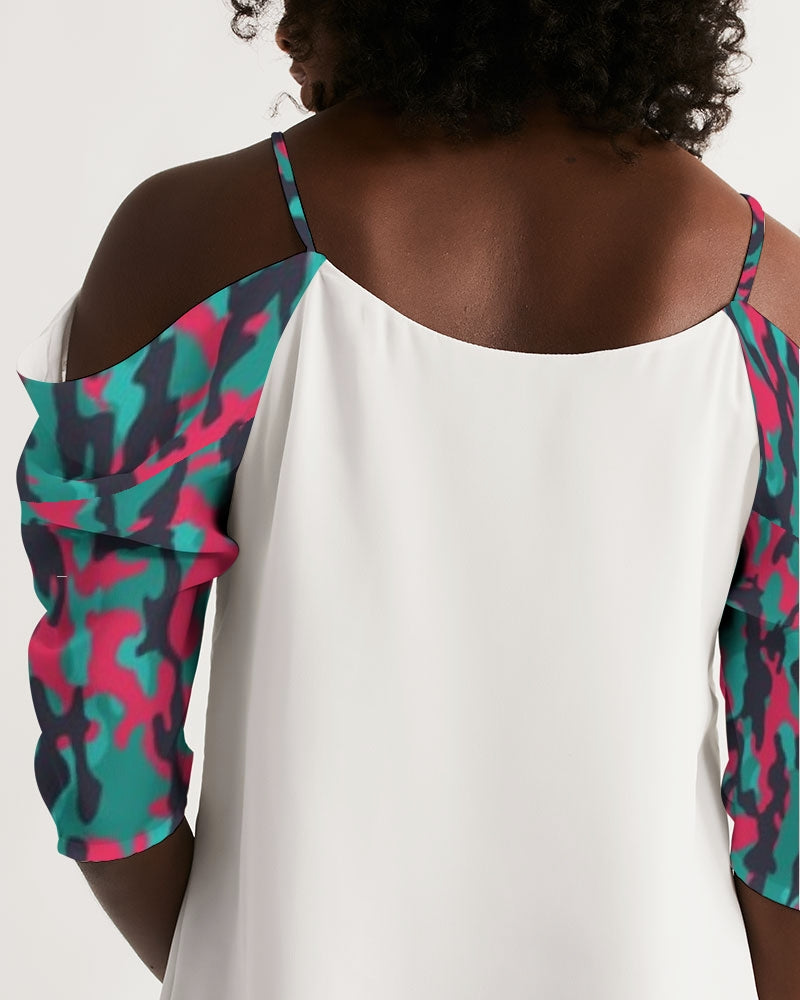 Brilliant Women's Open Shoulder A-Line Dress