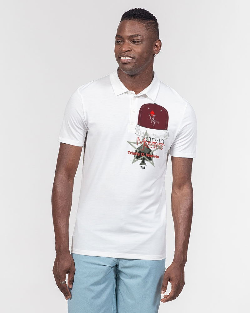 Logo cap by Marvin Jeans and Trinity D Marvin Men's Slim Fit Short Sleeve Polo