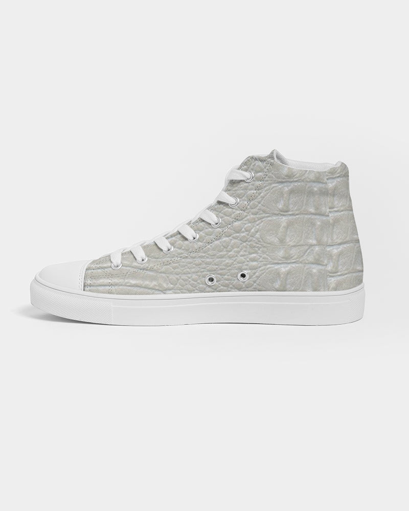Gator white by Trinity D. Marvin Men's Hightop Canvas Shoe