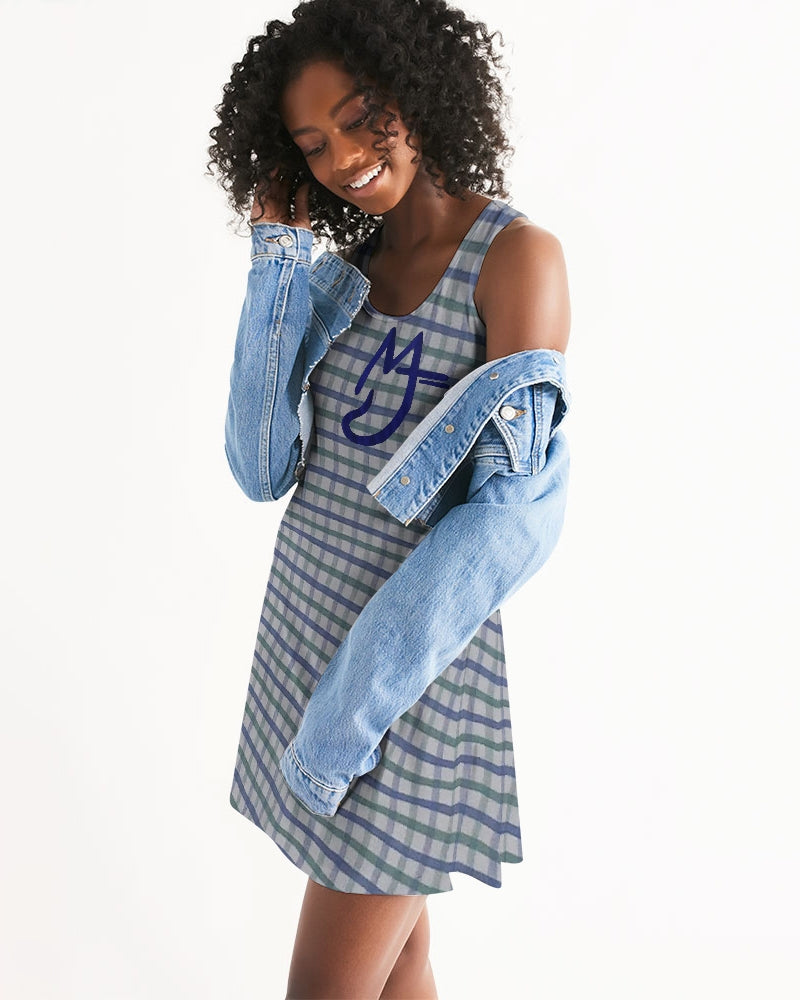 Grid mix by Trinity D. Marvin and Marvin Jeans Women's Racerback Dress
