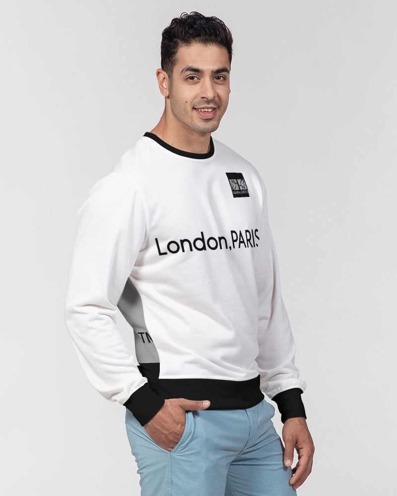 London,PARIS by Marvin Jeans Men's Classic French Terry Crewneck Pullover