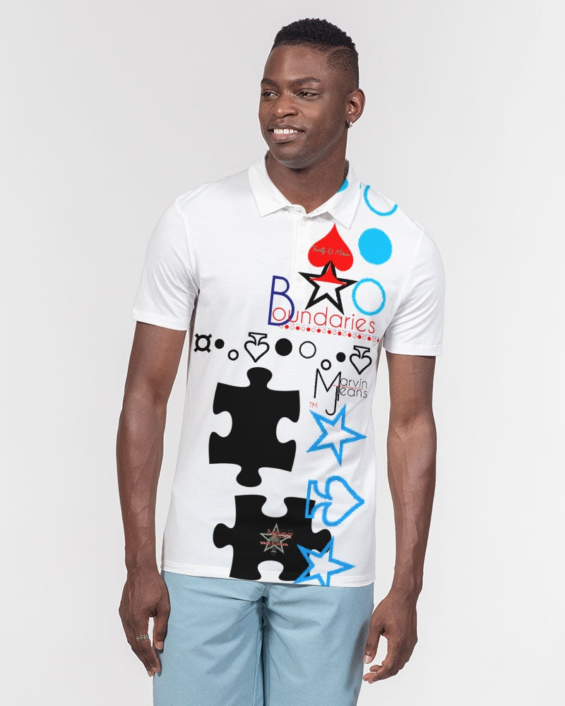 Boundaries puzzle mix by Marvin Jeans and Trinity D Marvin Men's Slim Fit Short Sleeve Polo