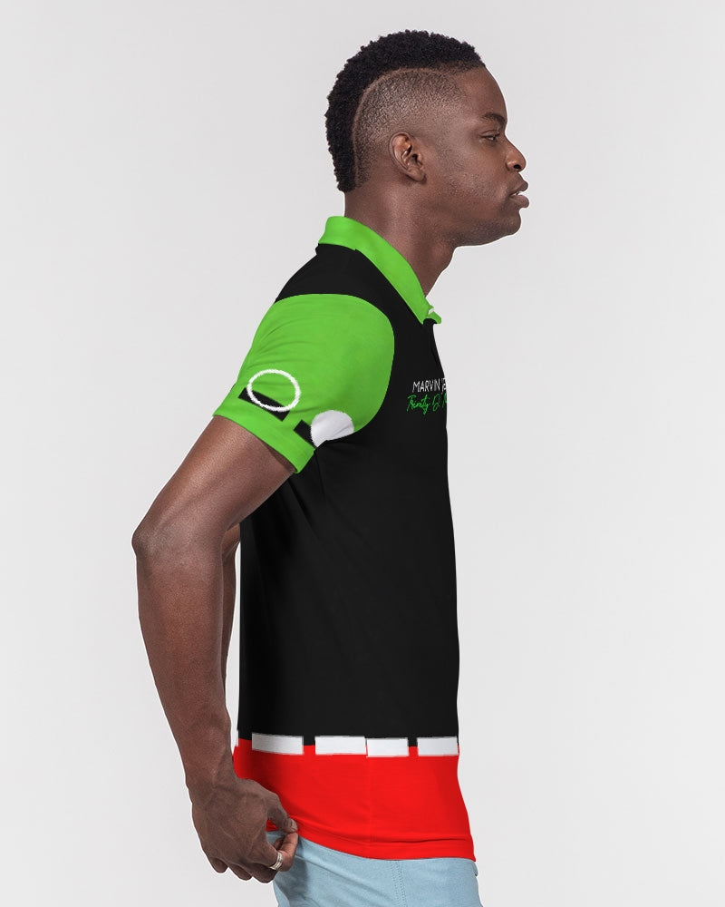 Black Holiday 101 by Marvin Jeans and Trinity D Marvin Men's Slim Fit Short Sleeve Polo