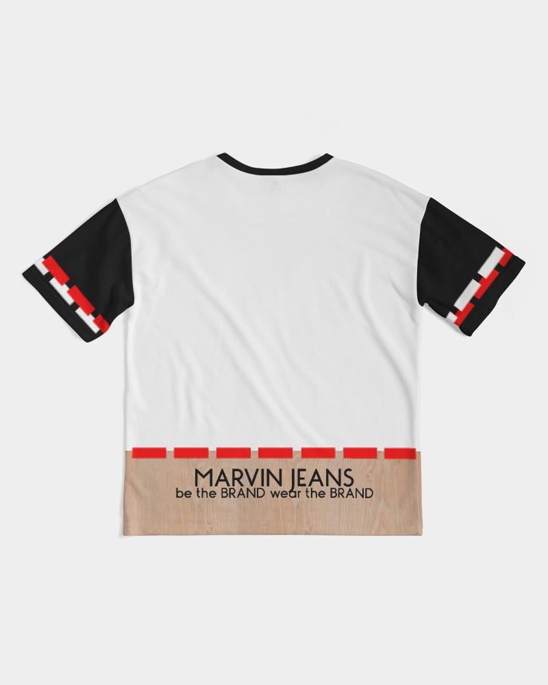 Woodgrain black & red Men's Premium Heavyweight Tee