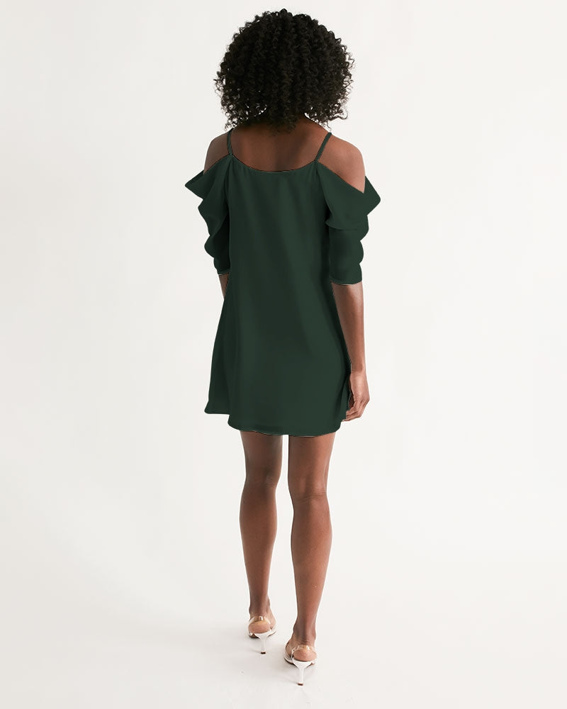 Dark green by Marvin Jeans and Trinity D Marvin Women's Open Shoulder A-Line Dress