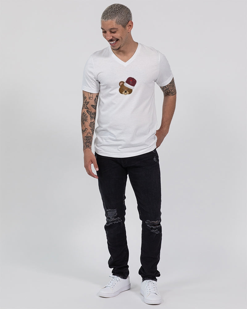 Bear cap by Marvin Jeans and Trinity D Marvin Unisex Jersey V-Neck Tee | Bella + Canvas