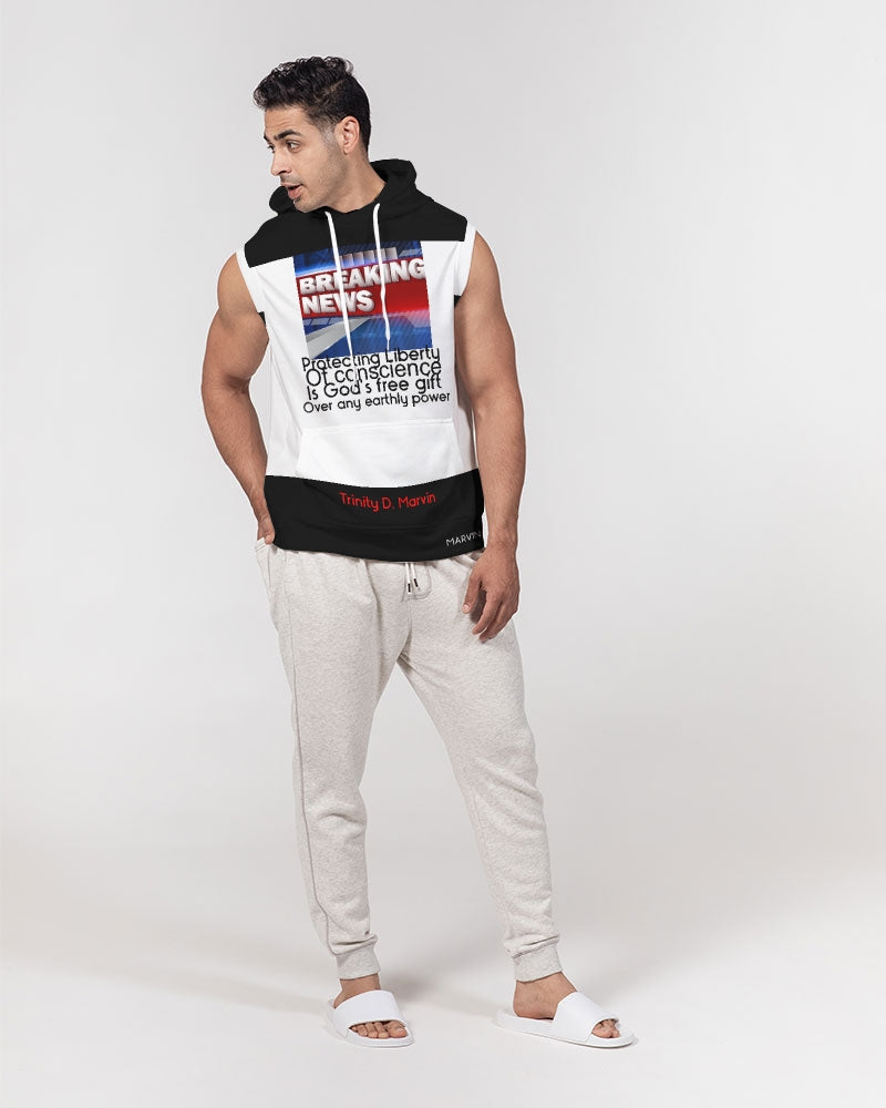 Gospel message BY MARVIN JEANS Men's Premium Heavyweight Sleeveless Hoodie