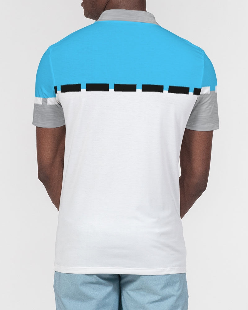 Loud blue BY MARVIN JEANS Men's Slim Fit Short Sleeve Polo