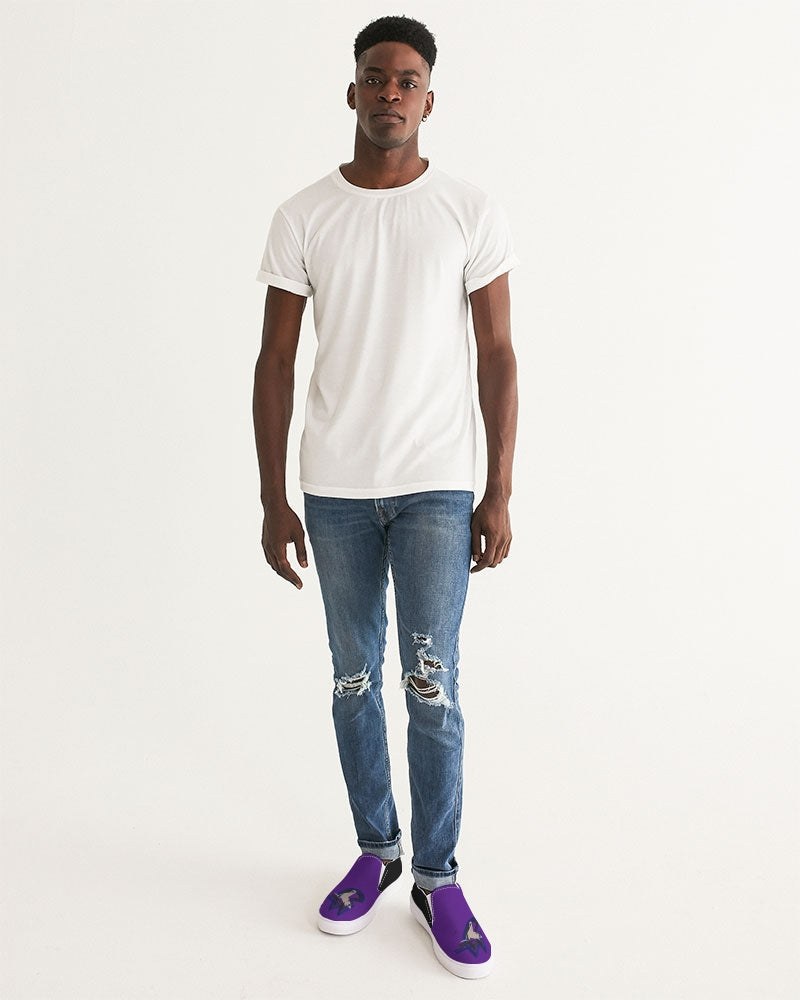 Purple black BY MARVIN JEANS Men's Slip-On Canvas Shoe
