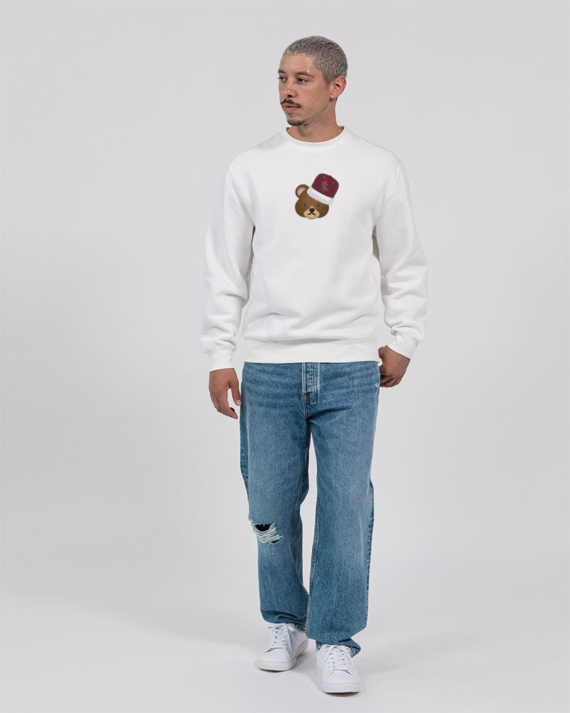 Bear cap all white by Marvin Jeans and Trinity D Marvin Unisex Premium Crewneck Sweatshirt | Lane Seven