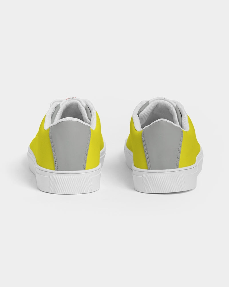 Light yellow grey tip Men's Faux-Leather Sneaker