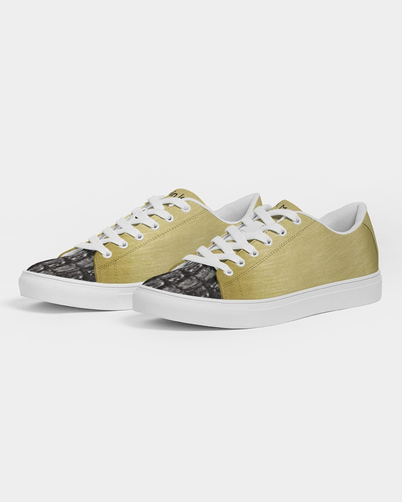 Gold Gator black tip Men's Faux-Leather Sneaker