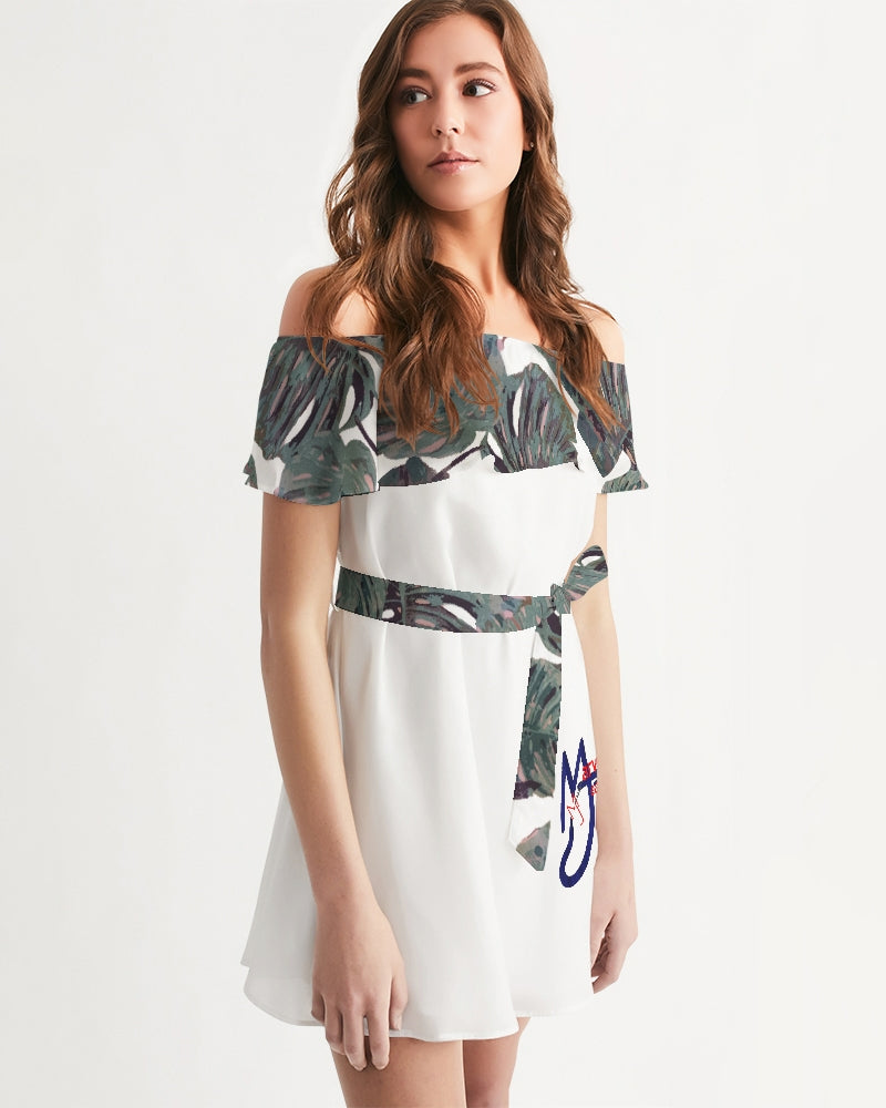 Wild green by Marvin Jeans and Trinity D Marvin Women's Off-Shoulder Dress