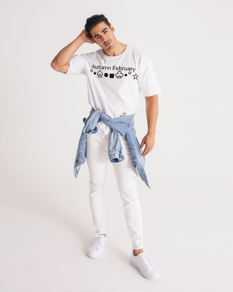 Autumn February all white by Marvin Jeans and Trinity D Marvin Men's Premium Heavyweight Tee