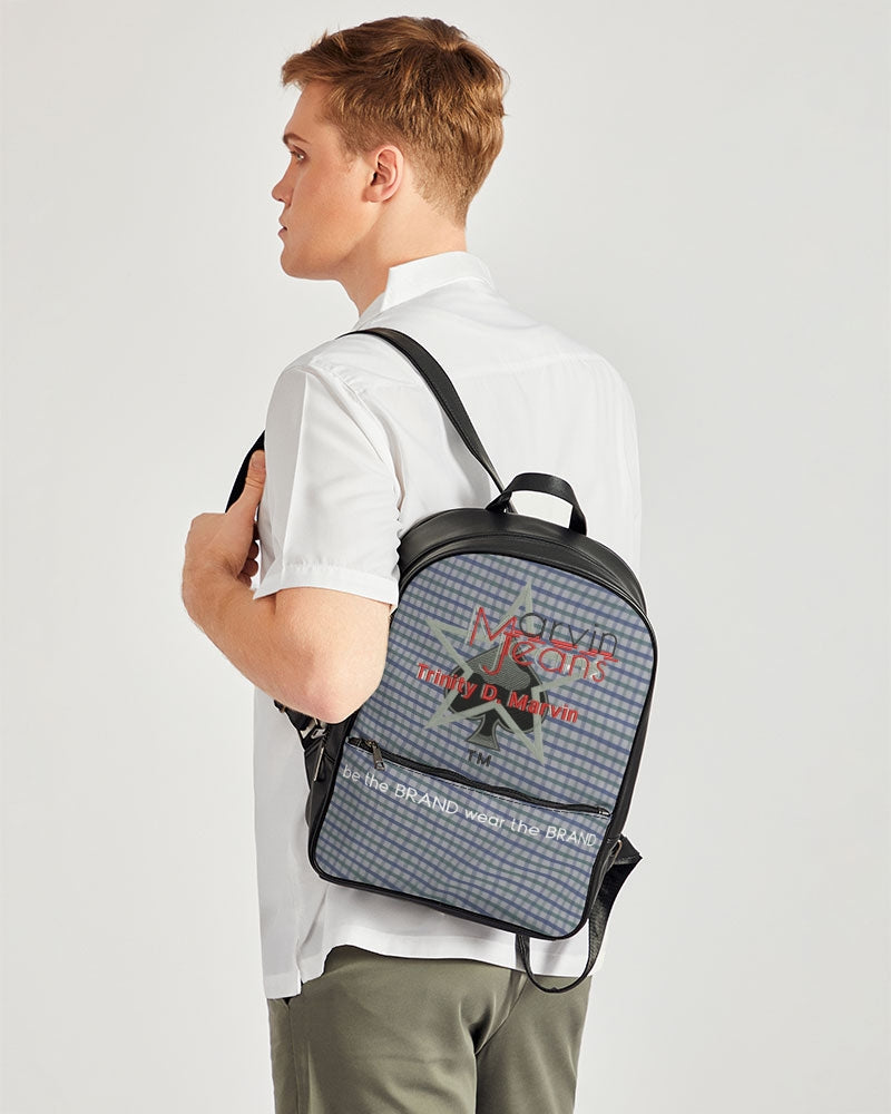 Grid mix by Trinity D. Marvin and Marvin Jeans Classic Faux Leather Backpack