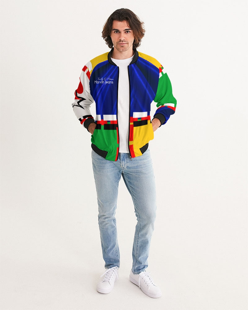 Greater Red white sleeve Men's Bomber Jacket
