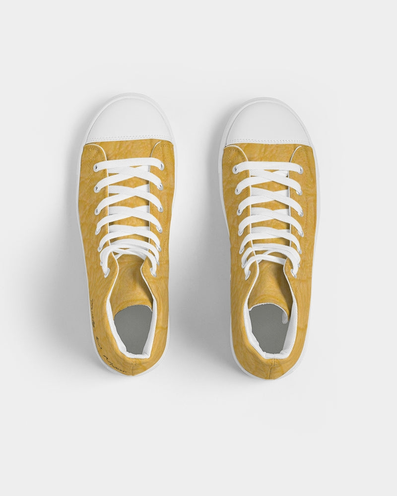 Gator yellow by Trinity D Marvin Men's Hightop Canvas Shoe