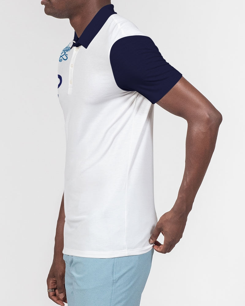 Two logo's by Marvin Jeans and Trinity D Marvin Men's Slim Fit Short Sleeve Polo