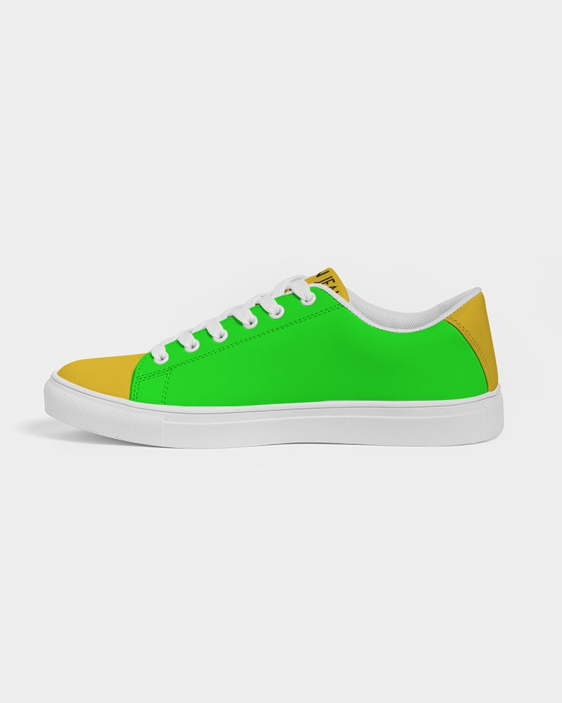 Lemon Lime Green Bay Men's Faux-Leather Sneaker