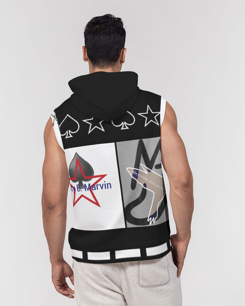 Logo's by Marvin Jeans and Trinity D Marvin Men's Premium Heavyweight Sleeveless Hoodie