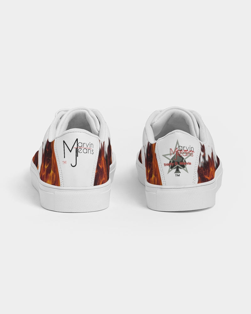 Fire white by Marvin Jeans and Trinity D Marvin Men's Faux-Leather Sneaker