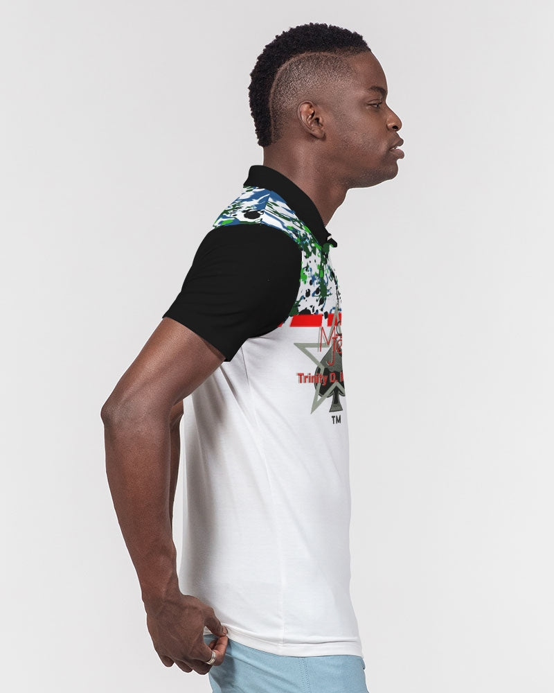 Wild splash by Marvin Jeans and Trinity D Marvin Men's Slim Fit Short Sleeve Polo