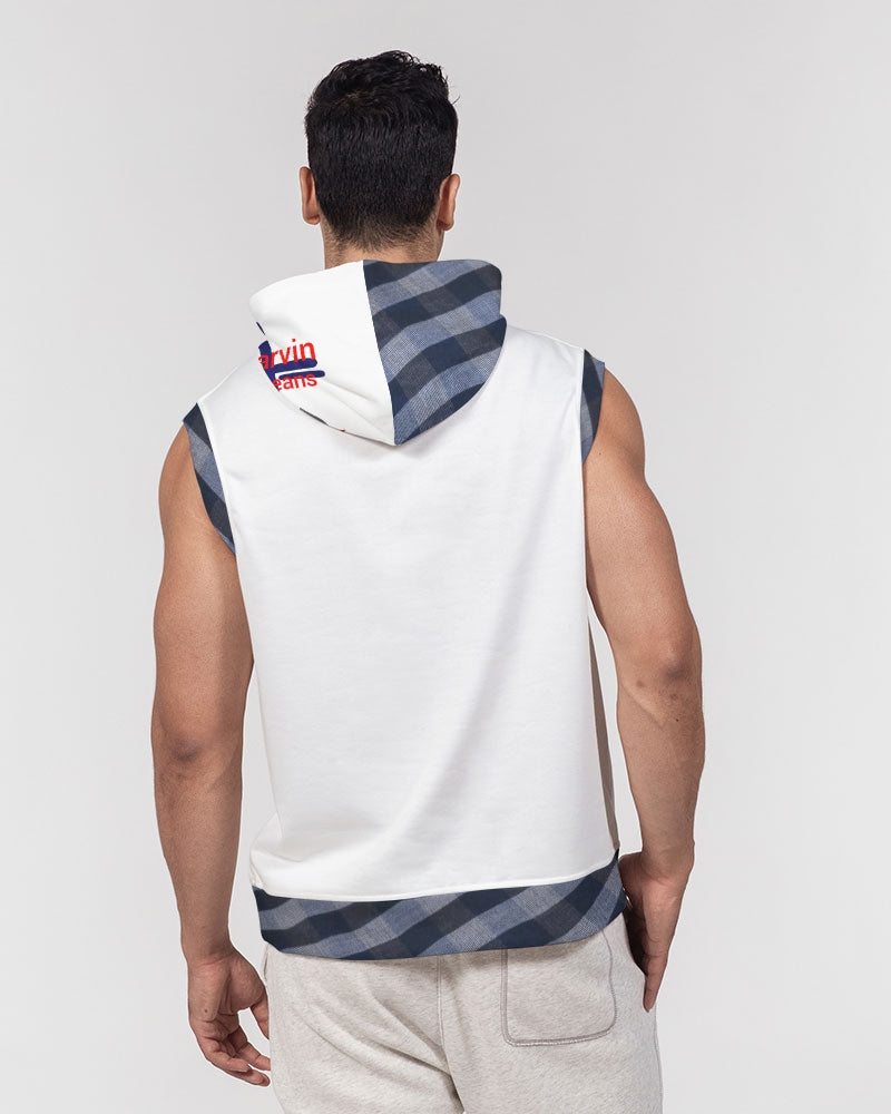 Word of mouth blue stripes BY MARVIN JEANS Men's Premium Heavyweight Sleeveless Hoodie