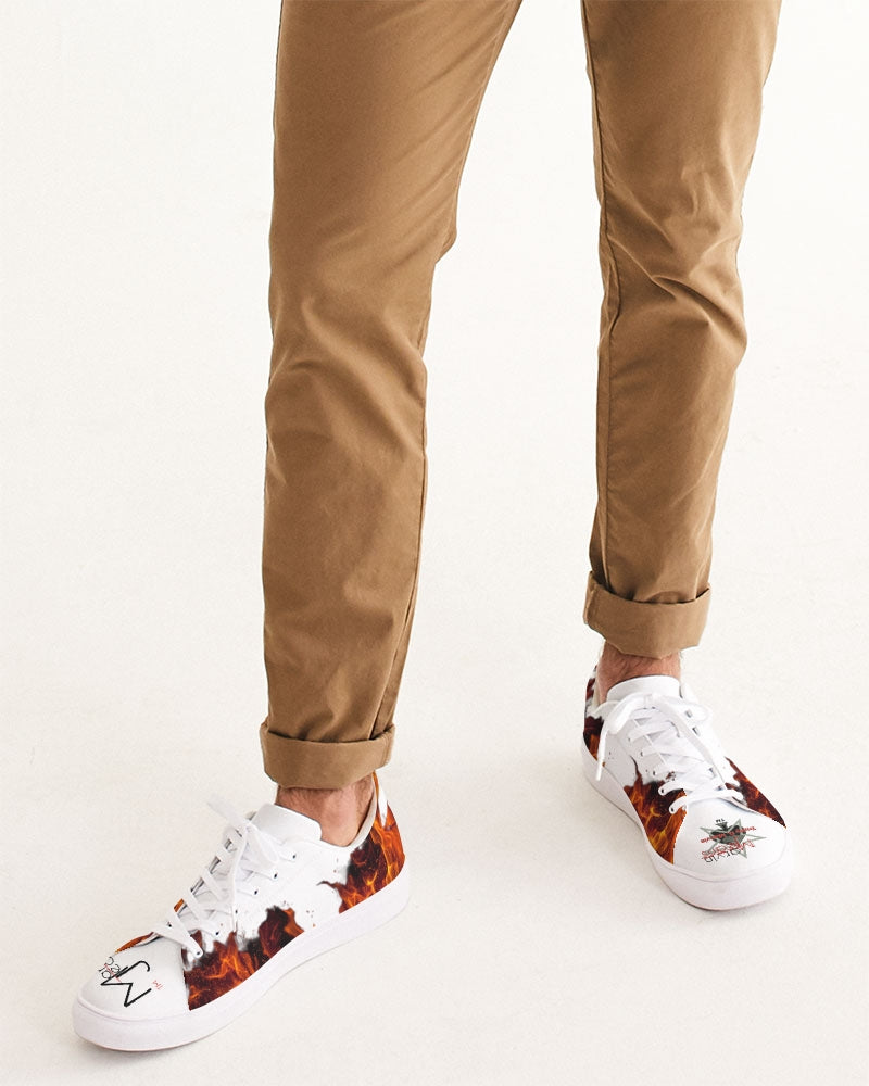 Fire white by Marvin Jeans and Trinity D Marvin Men's Faux-Leather Sneaker