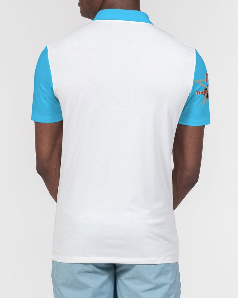 Loud blue by Marvin Jeans and Trinity D Marvin Men's Slim Fit Short Sleeve Polo