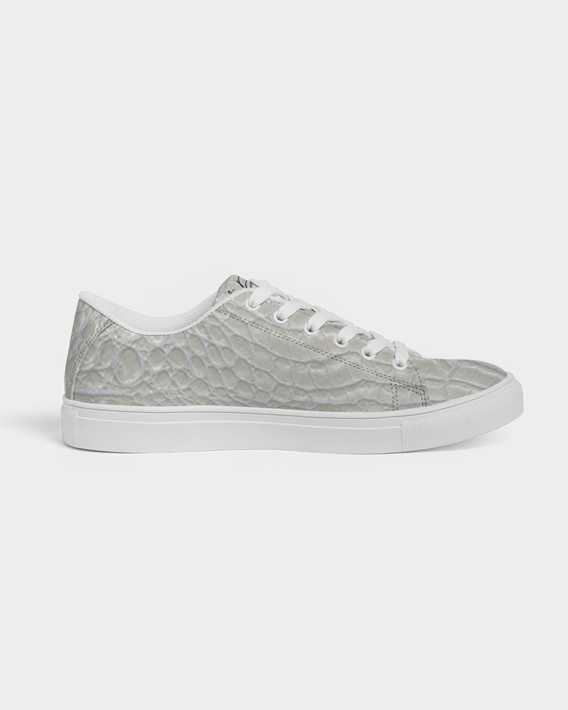 Gator white by Trinity D. Marvin Men's Faux-Leather Sneaker