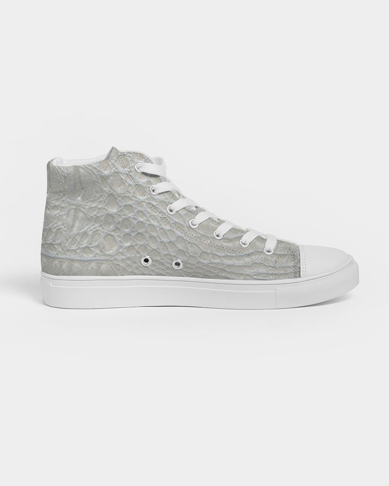 Gator white by Trinity D. Marvin Men's Hightop Canvas Shoe