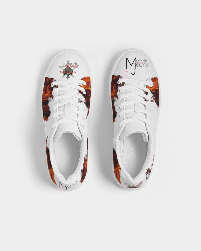 Fire white by Marvin Jeans and Trinity D Marvin Men's Faux-Leather Sneaker