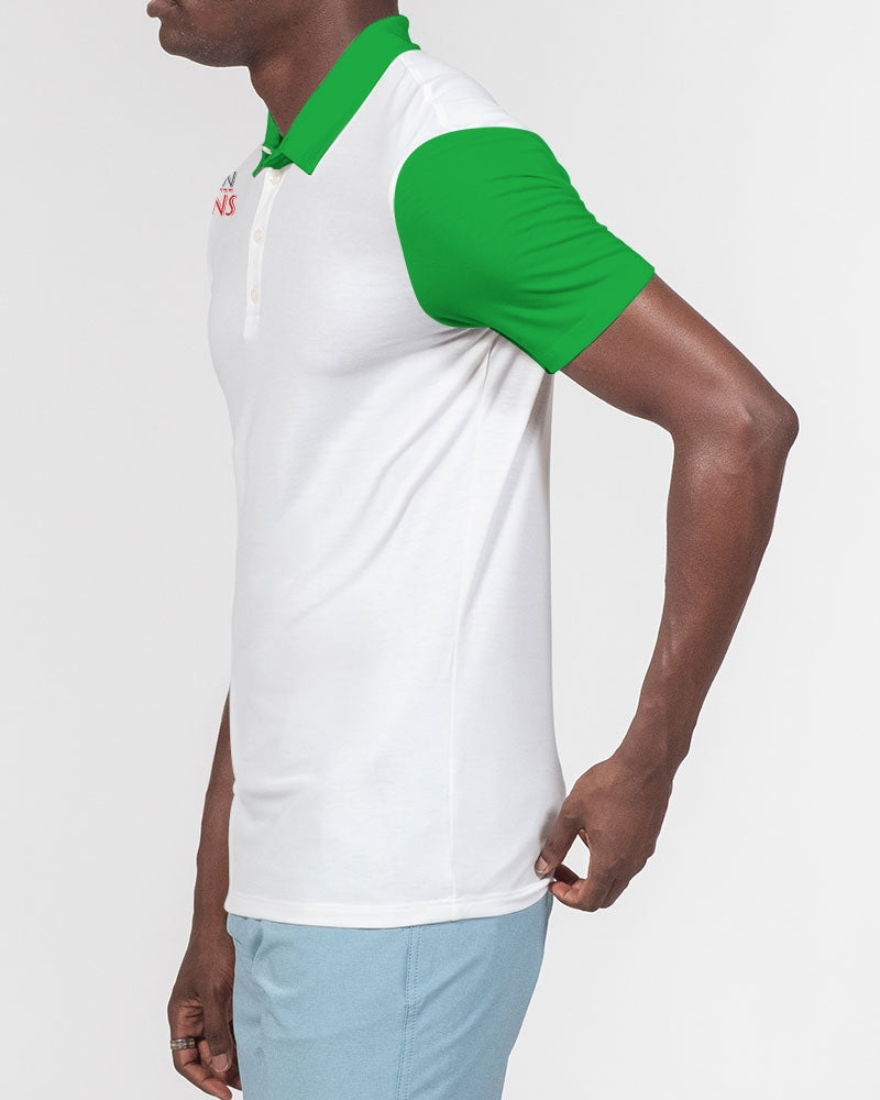 Above greatness by Trinity D. Marvin and Marvin Jeans Men's Slim Fit Short Sleeve Polo