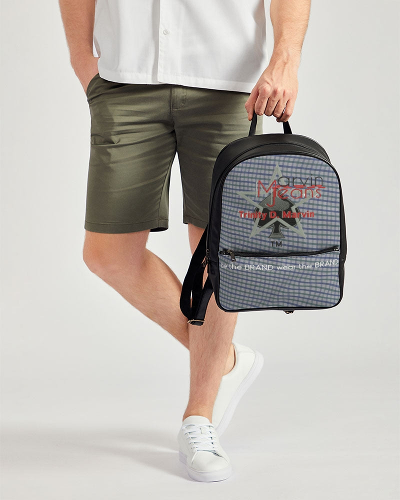 Grid mix by Trinity D. Marvin and Marvin Jeans Classic Faux Leather Backpack