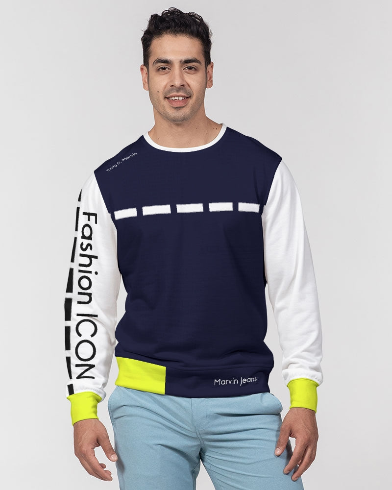 Fashion icon Legacy pullover by Marvin Jeans and Trinity D Marvin Men's Classic French Terry Crewneck Pullover