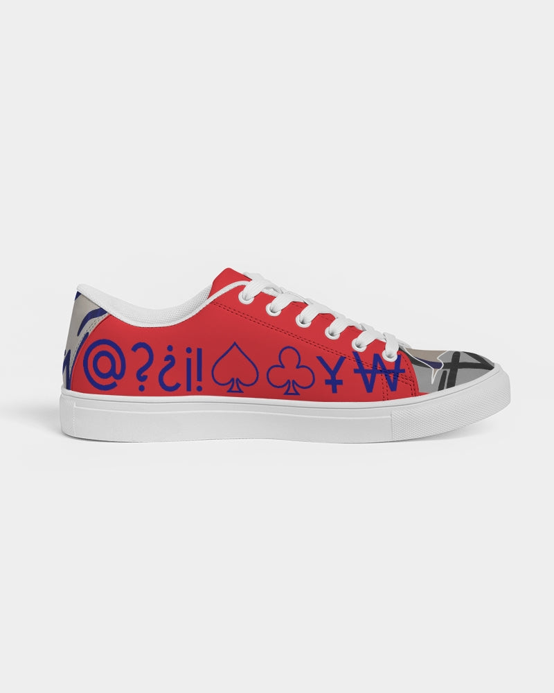 Red crazy BY MARVIN JEANS Men's Faux-Leather Sneaker