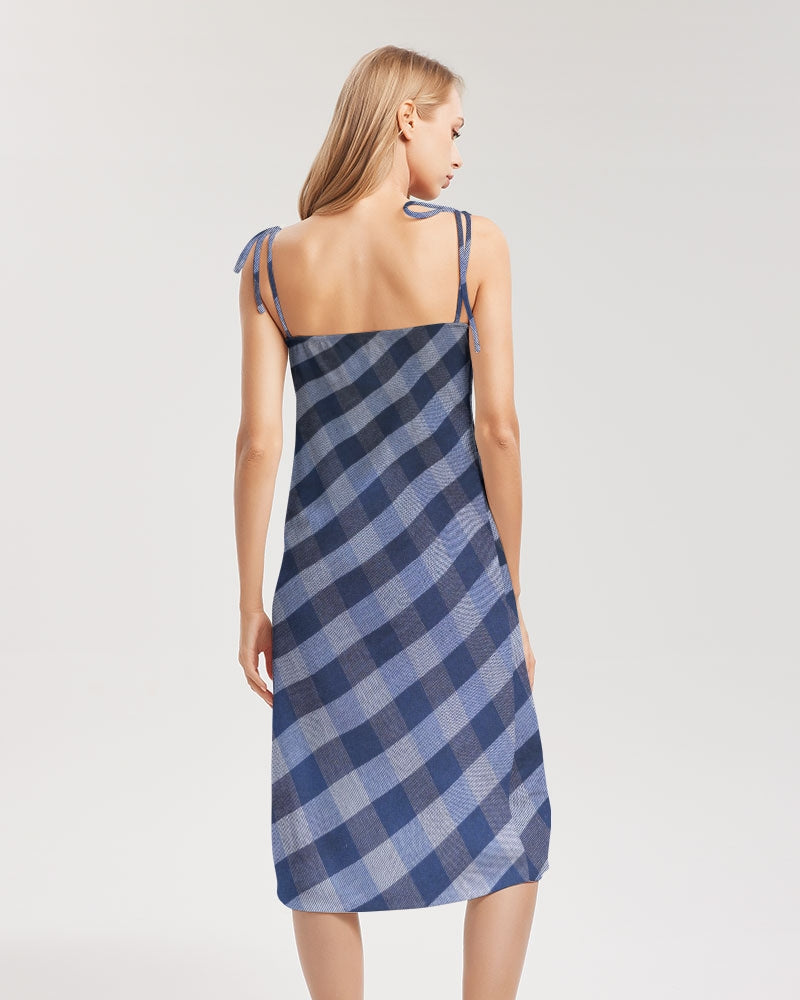 Blue stripes by Marvin Jeans and Trinity D Marvin Women's Tie Strap Split Dress